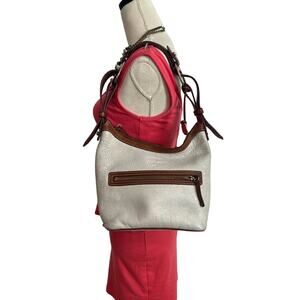 Dooney And Bourke Shoulder Bag Taupe/Brown Essex Bag All Weather Leather